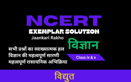 NCERT EXAMPLAR SOLUTION | CLASS 10TH | SCIENCE (विज्ञान) | Electricity  विद्युत